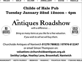 Antiques Roadshow At The Childe of Hale Public House